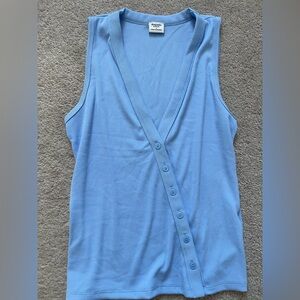 Abercrombie & Fitch Light Blue Ribbed Tank Top